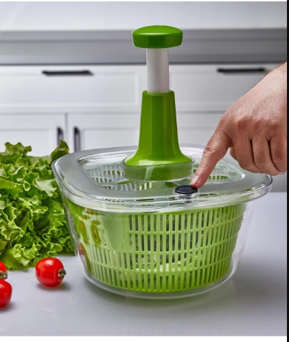 ViATOM Manuel Sebze Kurutucu Salata Kurutucu (Stop Düğmeli) 6 Litrelik Salata Kurutucusu