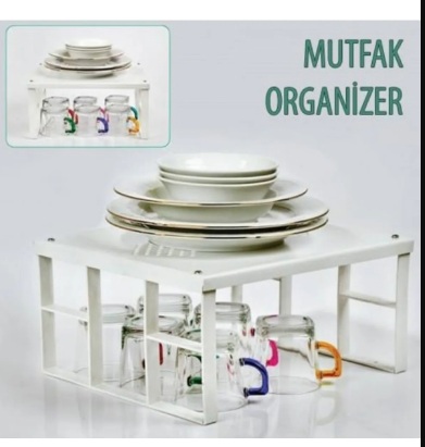 ViATOM Dolap Içi Düzenleyici Raf 1 Adet Tabak Bardak Rafı Metal Raf