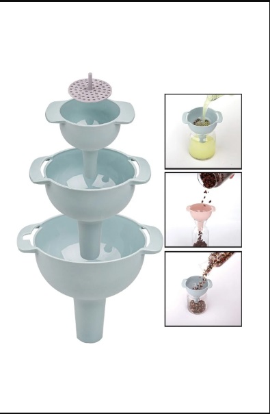  VİATOM  3'lü Süzgeçli Huni Seti