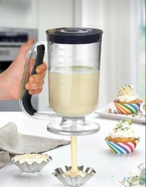 VİATOM  Pankek Hamur Akıtma Pratik Ölçülü Hamur Dağıtıcı Porsiyonlayıcı