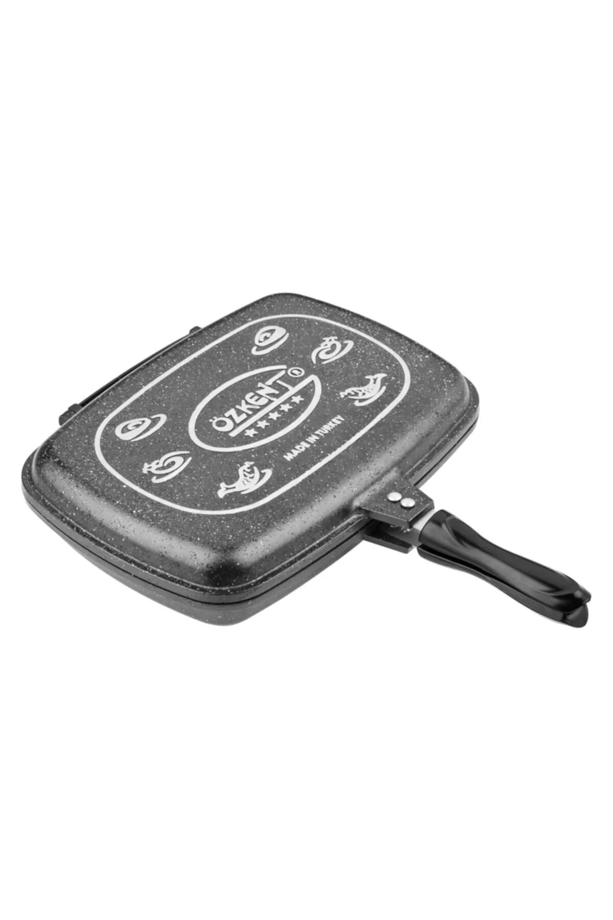 Özkent Granit Çift Taraflı Ikiz Et Balık Izgara Tavası 36 Cm